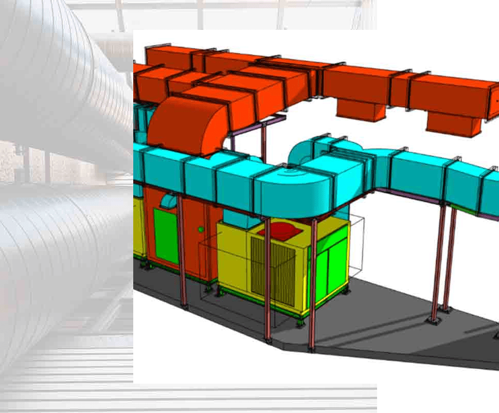 Colorful drawing of air conditiong ducts - MM & IM Local Infrastructure Mangement Specialist